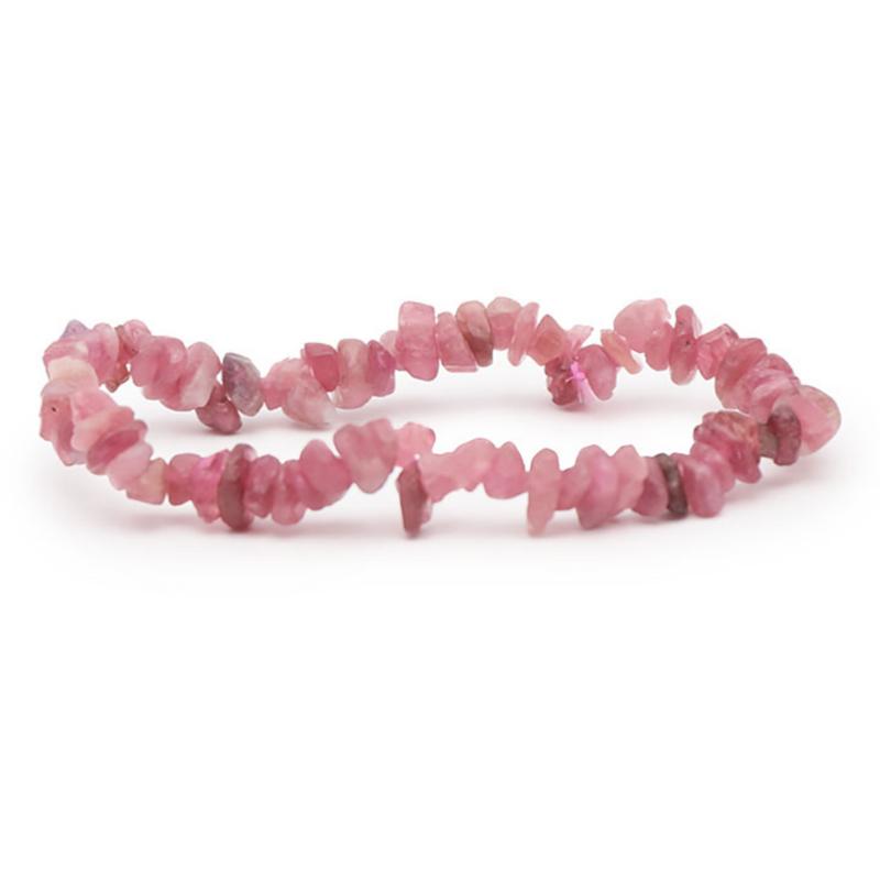 Bracelet tourmaline rose ou rubélite Namibie A (perles baroques)