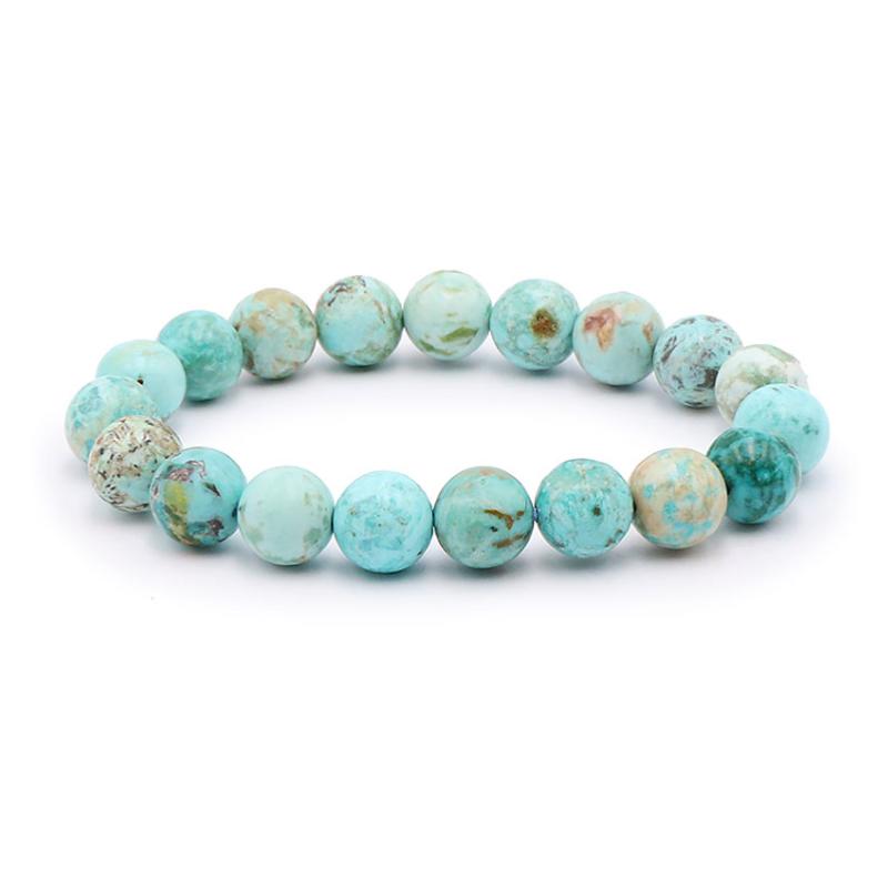 Bracelet turquoise Pérou A (boules 10mm)