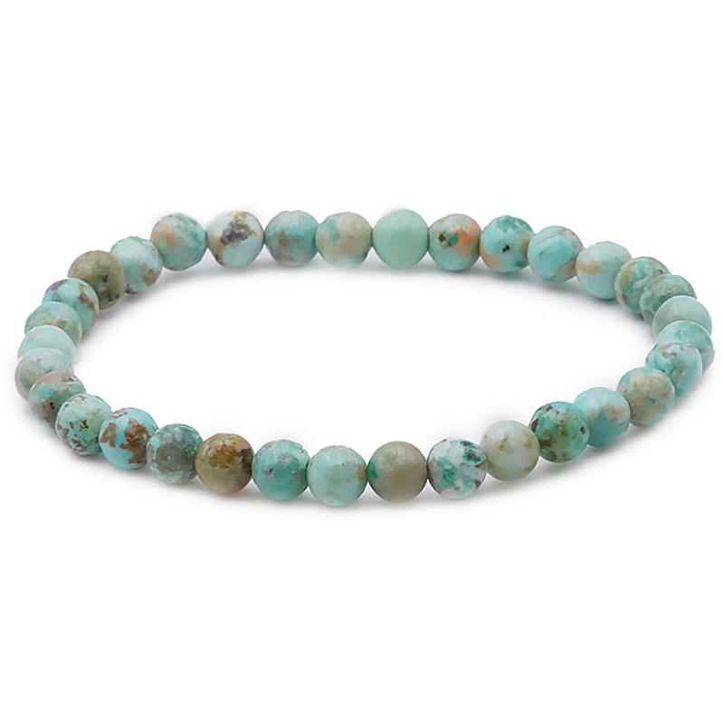 Bracelet turquoise Pérou A (boules 5-6mm)