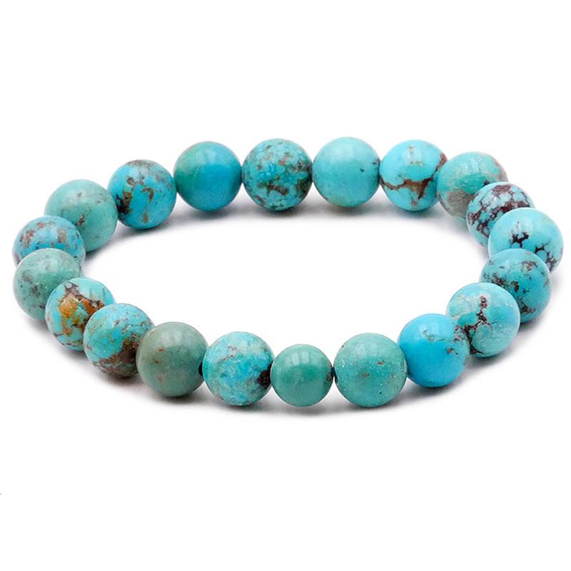 Bracelet turquoise Tibet A (boules 10mm)