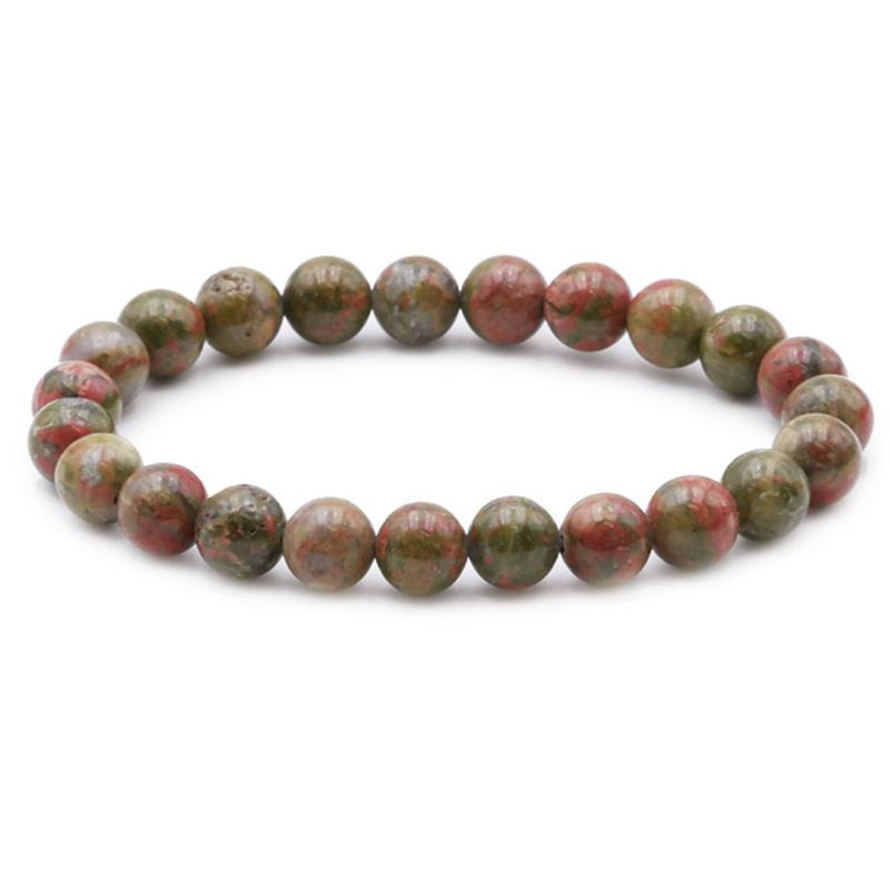 Bracelet unakite Afrique du Sud AB (boules 7-8mm)