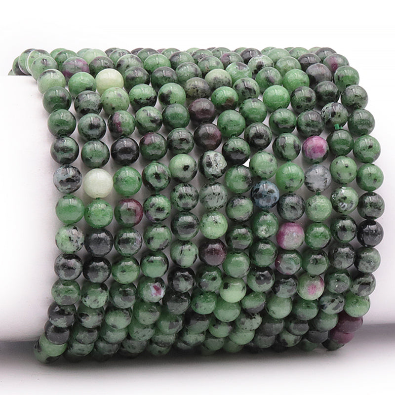 Ruby bracelet on zoisite Tanzania A (5-6mm balls)