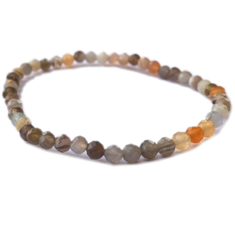 Pulsera de ágata Botswana Agate (cuentas facetadas de 3-4 mm)