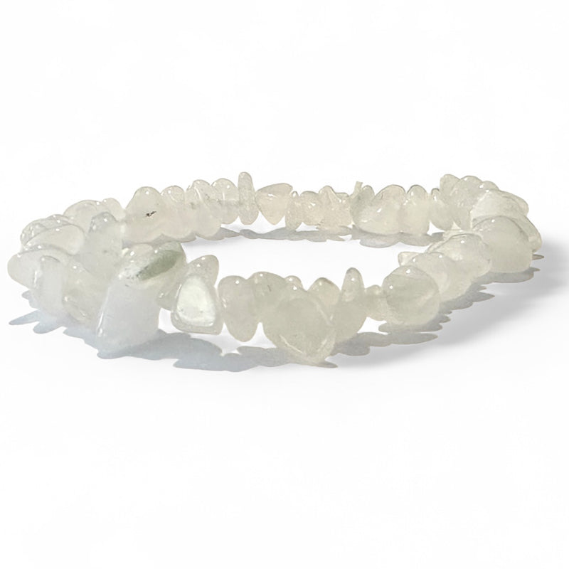 Pulsera de ágata blanca A (perlas barrocas)