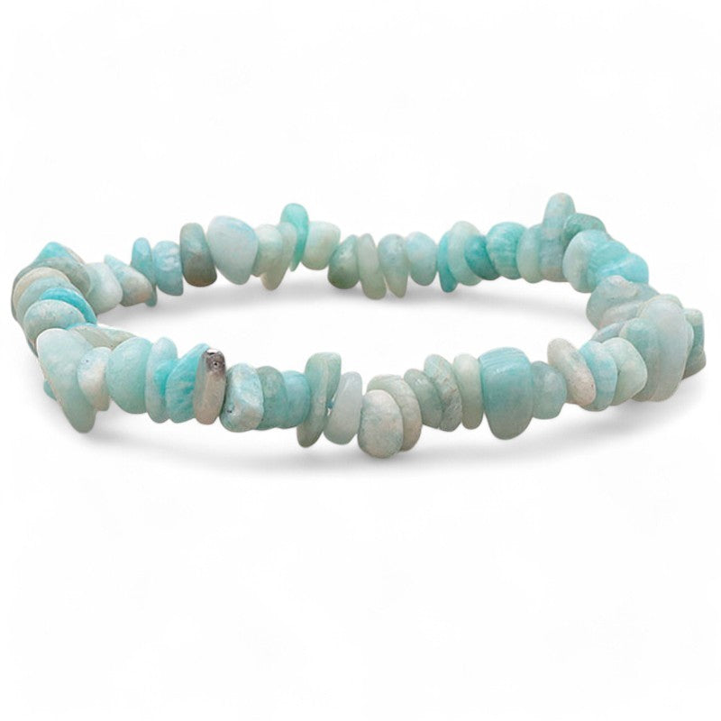 Bracelet amazonite Pérou AA (perles baroques)