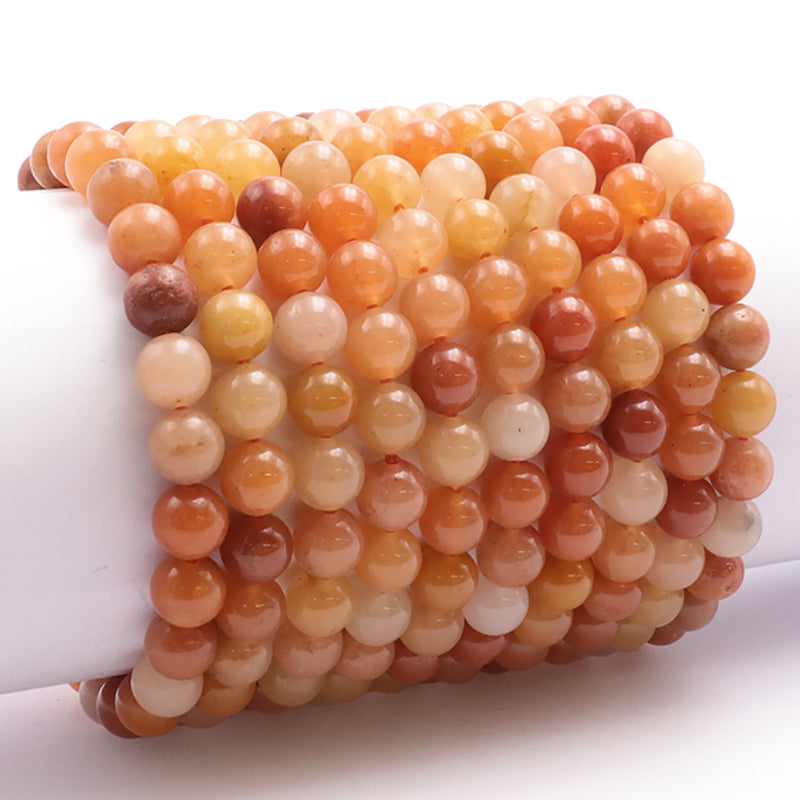 Brazil A+ orange aventurine bracelet (7-8mm balls)