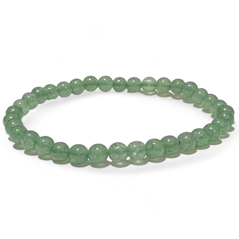 Bracelet taille enfants aventurine verte AB (boules 3-4mm)