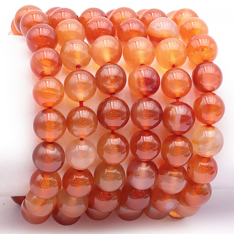 Natural carnelian bracelet Brazil A (10mm balls)