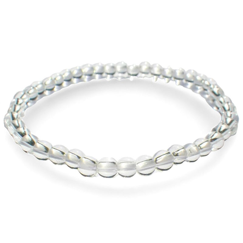 Bracelet cristal de roche Brésil A (boules 3-4mm)