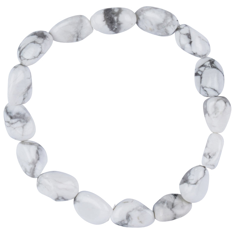 Zimbabwe A howlite bracelet (rolled stones) 10-12mm