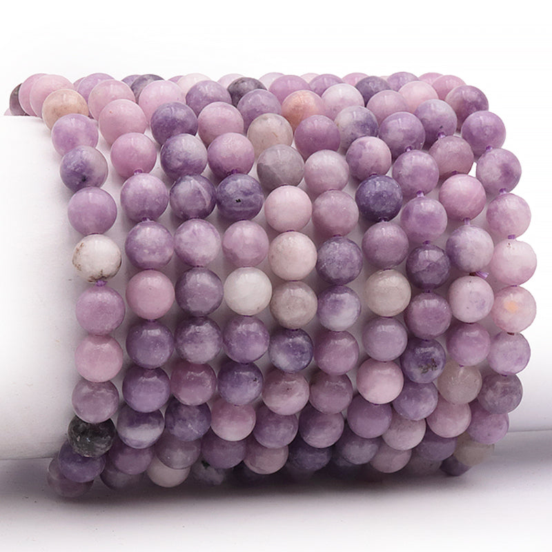 Madagascar A+ lepidolite bracelet (7-8mm balls)