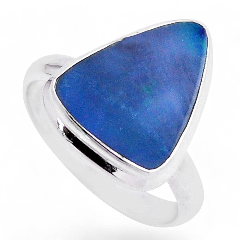 Noble doublet opal ring Australia AAA silver 925 - Size 62