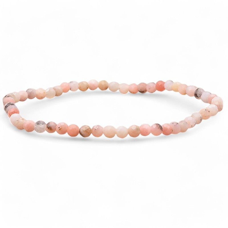 Peru pink opal bracelet A (faceted beads 3-4mm)