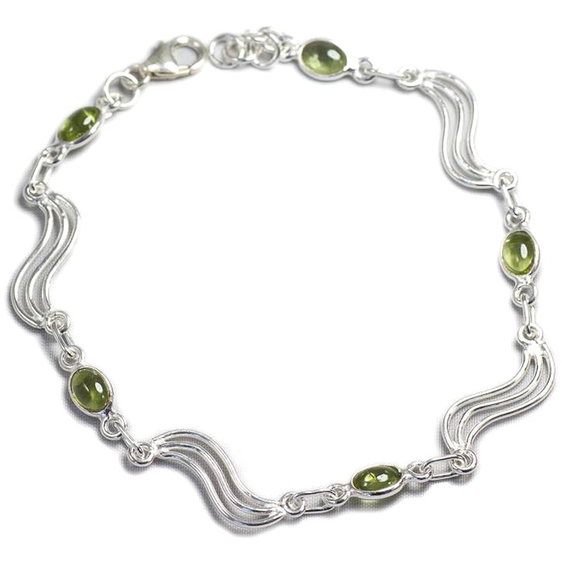 Peridot bracelet India AA silver 925