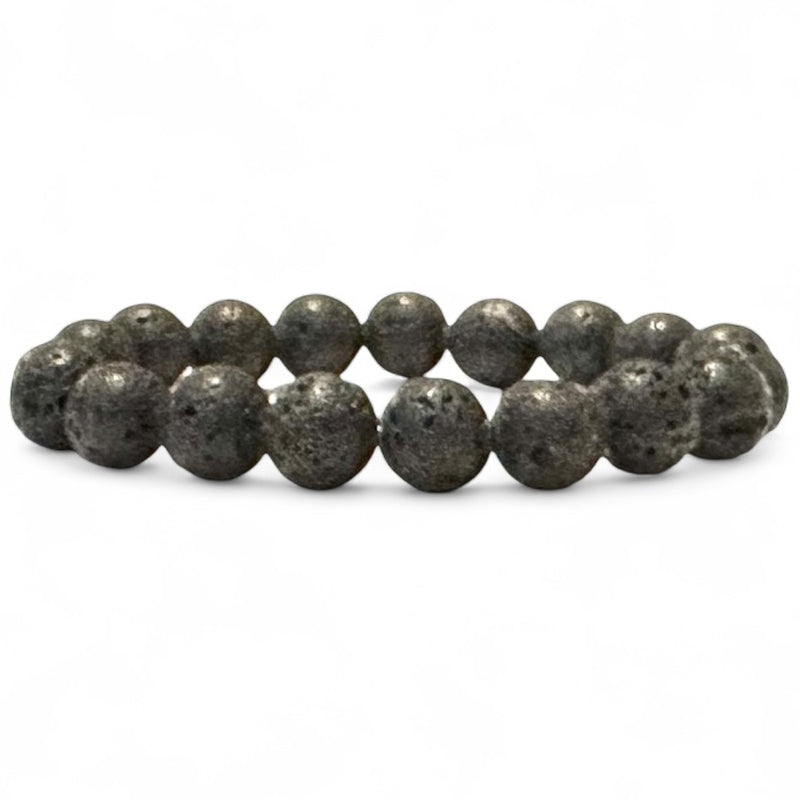 Bracelet pierre de lave Chine AB (boules 10mm)