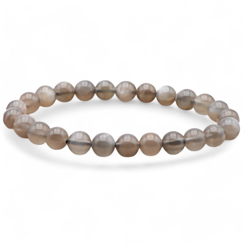 Gray moonstone bracelet India AA+ (5-6mm balls)