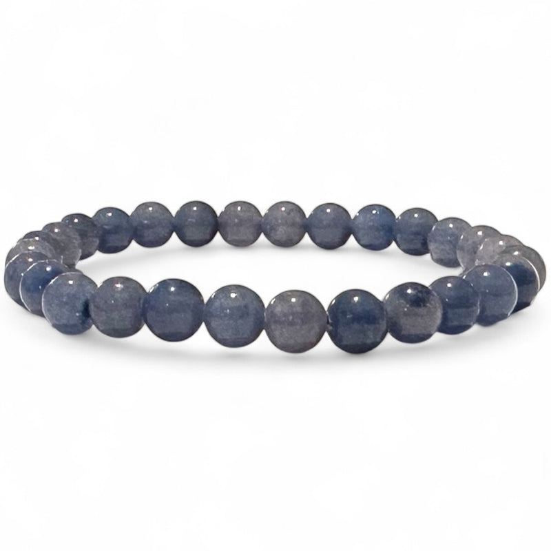 Blue quartz or blue aventurine bracelet Brazil A (5-6mm balls)