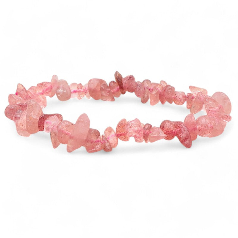 Bracelet quartz hématoide Brésil A (perles baroques)