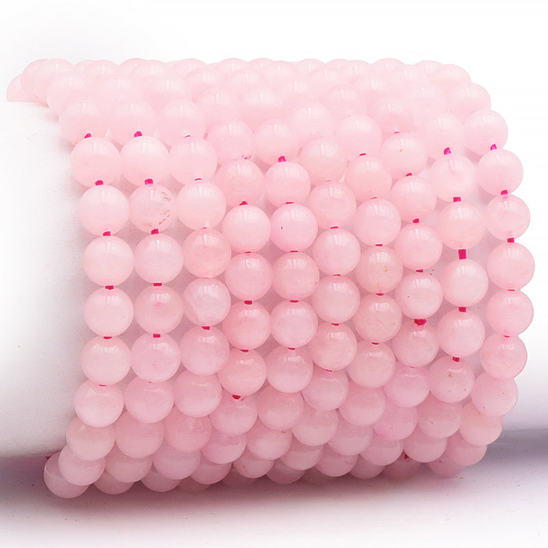 Brazil rose quartz bracelet A (7-8mm balls)