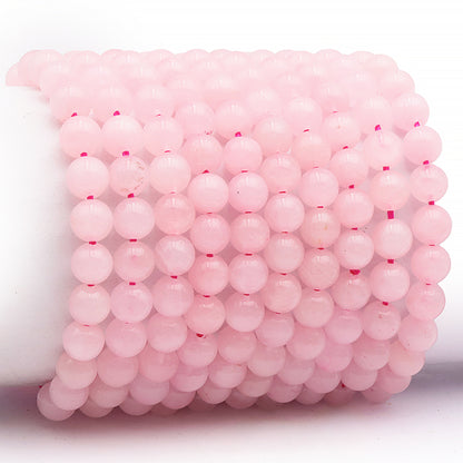 Brazil rose quartz bracelet A (7-8mm balls)