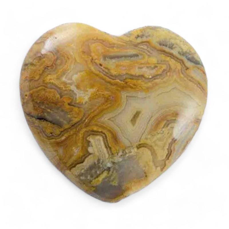 Coeur agate crazy lace Mexique A  40mm