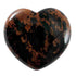 Coeur obsidienne acajou Mexique A 40mm