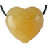 Coeur percé calcite orange Mexique A 30mm + cordon