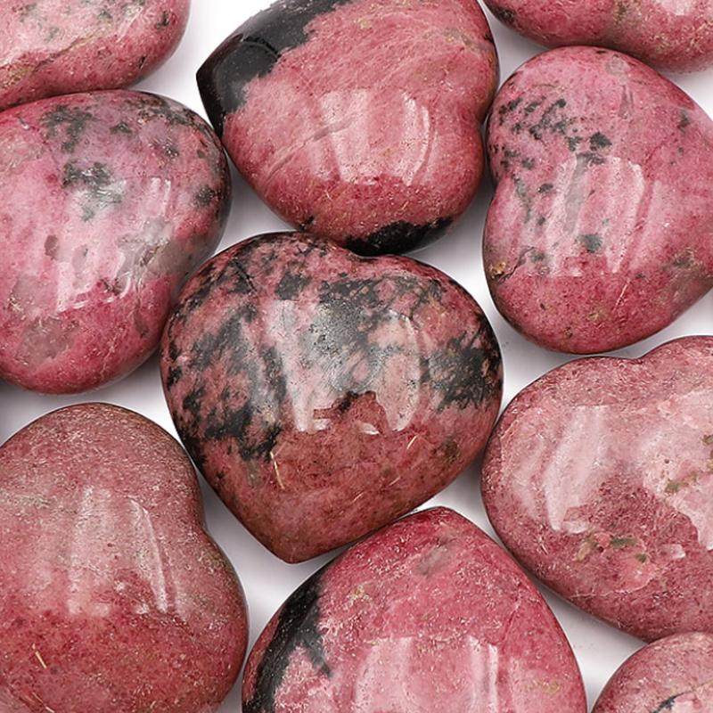 Coeur rhodonite Madagascar 70-80mm