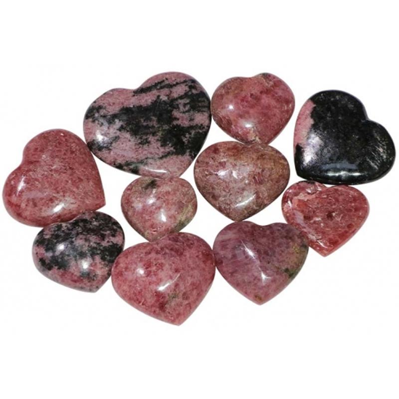 Coeur rhodonite Madagascar A+ 25-40mm