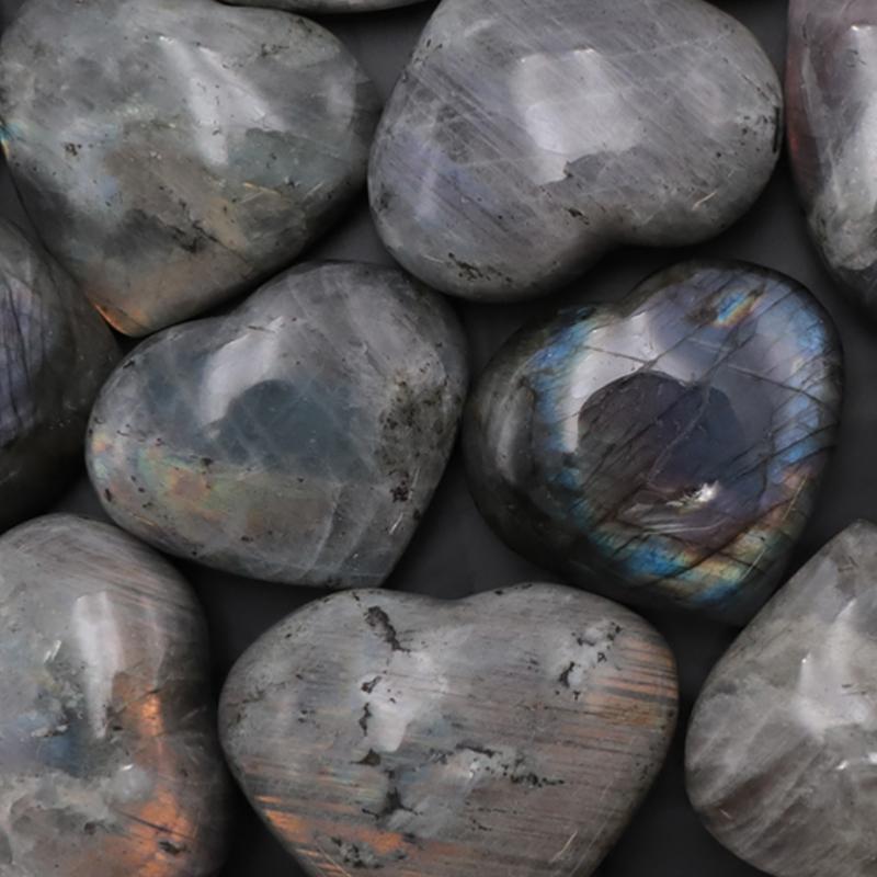 Coeur labradorite spectrolite Madagascar A+ - 60-70mm