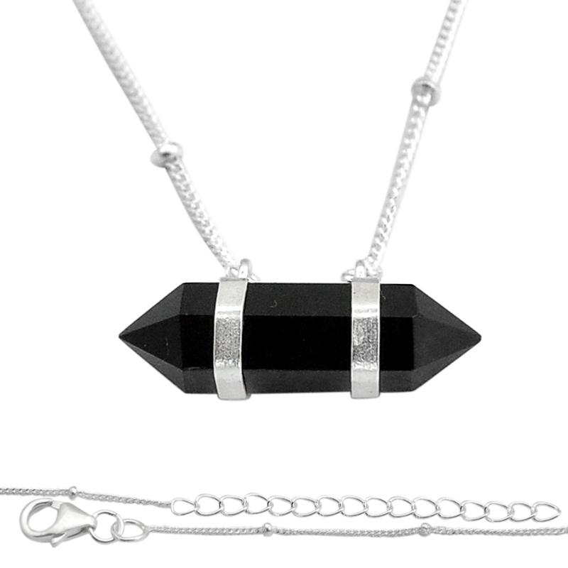 Collier onyx Brésil argent 925