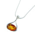 Collier ambre cognac et argent 925