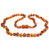 Collier ambre cognac (perles 5-6mm) 45cm