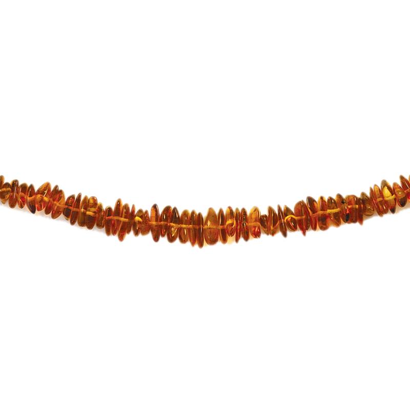 Collier ambre cognac Lituanie AA (perles baroques) - 45cm