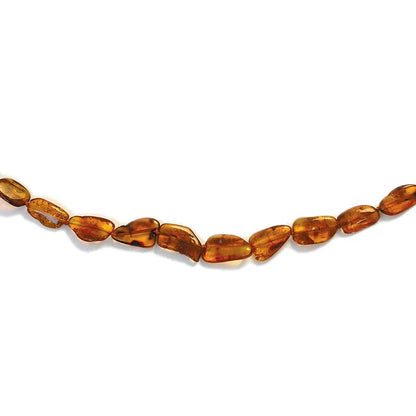 Collier ambre cognac Lituanie AA pierres roulées 45cm