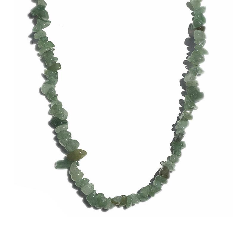 Collier aventurine verte Brésil A (perles baroques) - 45cm