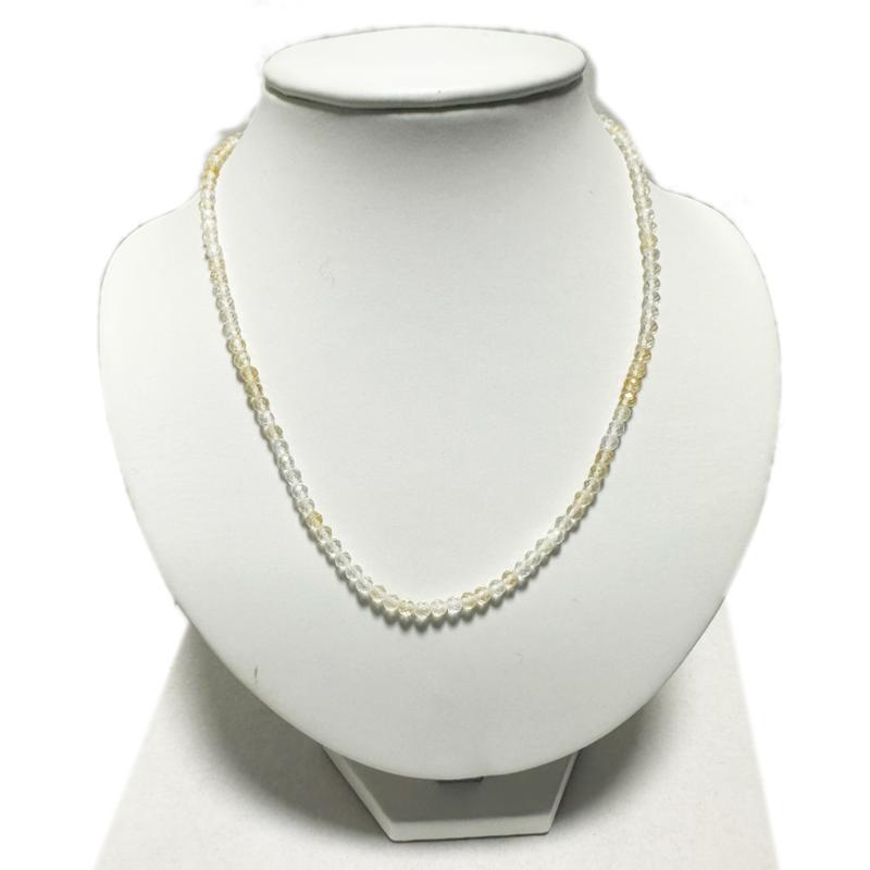 Collier citrine naturelle Brésil AA (perles facettées 3-4mm) - 45cm