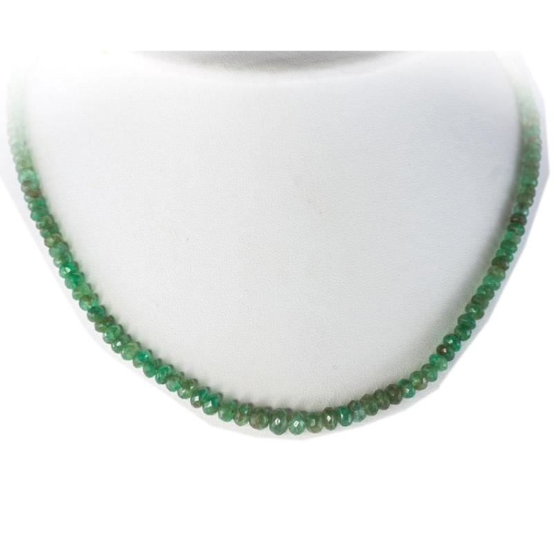 Collier diopside Brésil AA (pierres facettées 4mm) - 44cm