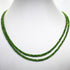 Collier diopside chrome double brins (perles facettées 3-4mm)