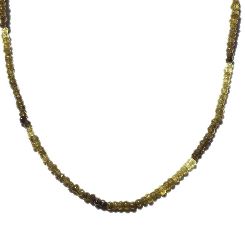 Collier grenat hessonite Tanzanie AA argent 925