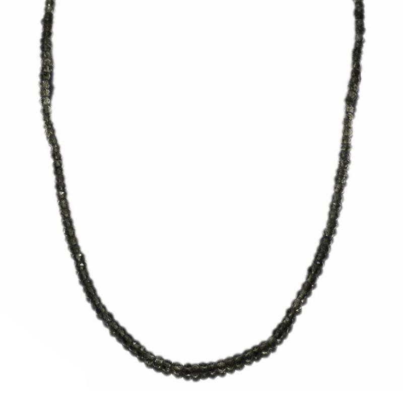 Collier quartz fumé Etats-Unis AA argent 925 - 45-50cm