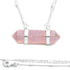 Collier quartz rose Brésil argent 925