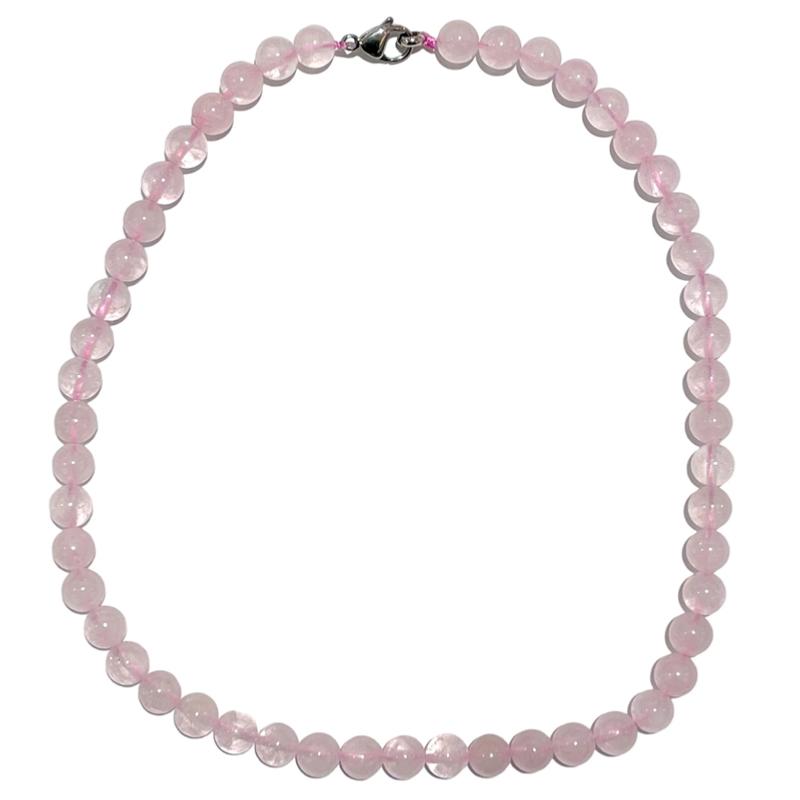 Collier quartz rose Brésil A - 45cm