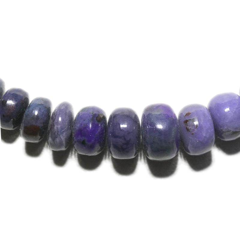 Collier sugilite Afrique du Sud AA (perles bouton) - 44cm