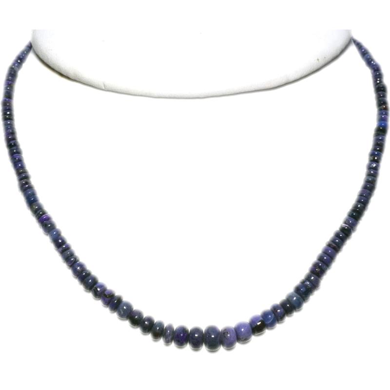 Collier sugilite Afrique du Sud AA (perles bouton) - 44cm