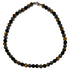 Collier Triple protection (hématite, oeil de tigre, obsidienne)  A - 45cm