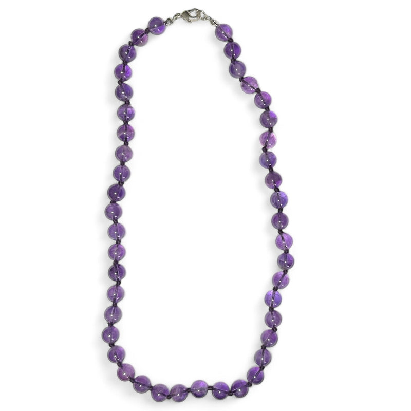 Collier améthyste Brésil A (boules 7-8mm) - 45cm