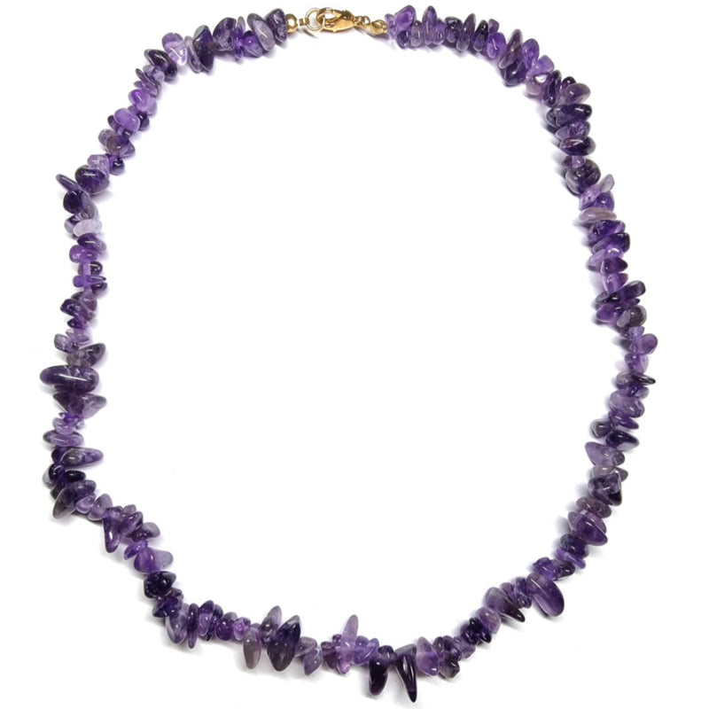 Amethyst necklace Brazil A (baroque pearls) - 45cm