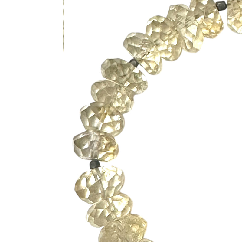 Natural citrine necklace Brazil AA (faceted beads 3-4mm) - 45cm