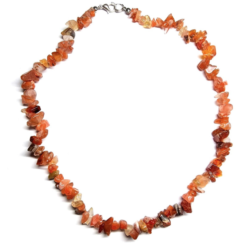 Carnelian necklace Brazil A (baroque pearls) - 45cm